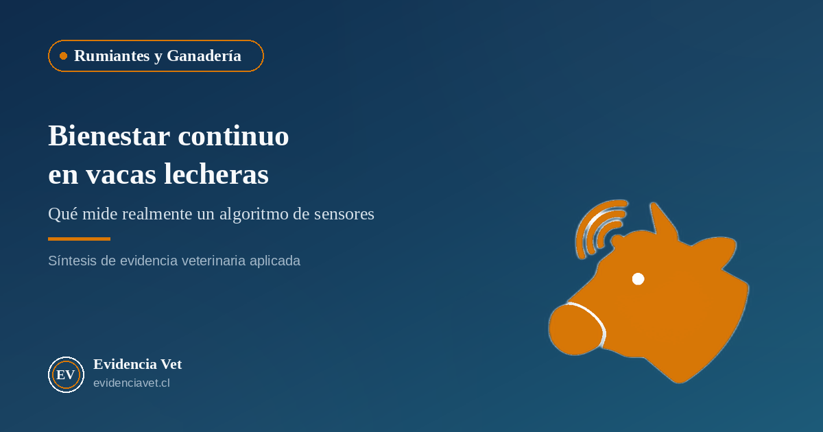 Portada de Evidencia Vet sobre evaluación continua e individual del bienestar en vacas lecheras mediante sensores